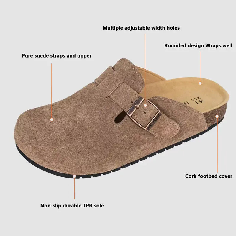 Cork Suede Comfort Mules™