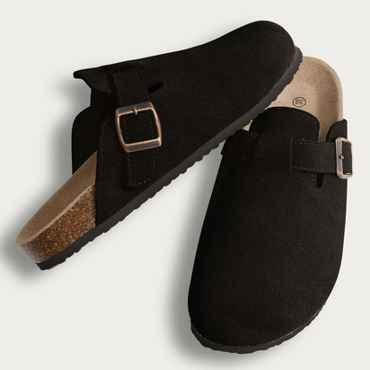 Cork Suede Mules Slippers for Women Fashion Men Clogs Shoes Classic Cork Antislip Outdoor Slippers with Arch Support